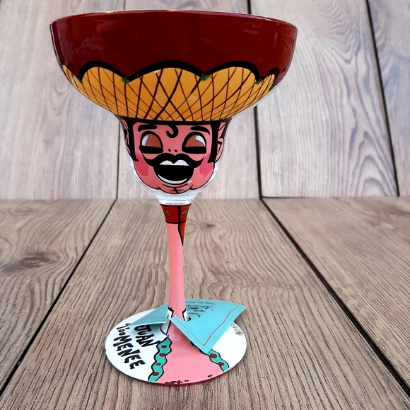 SASS-ITUDE Alice Art Hand painted Wine Glass Named “Juan To Menee" - Picture 7 of 7